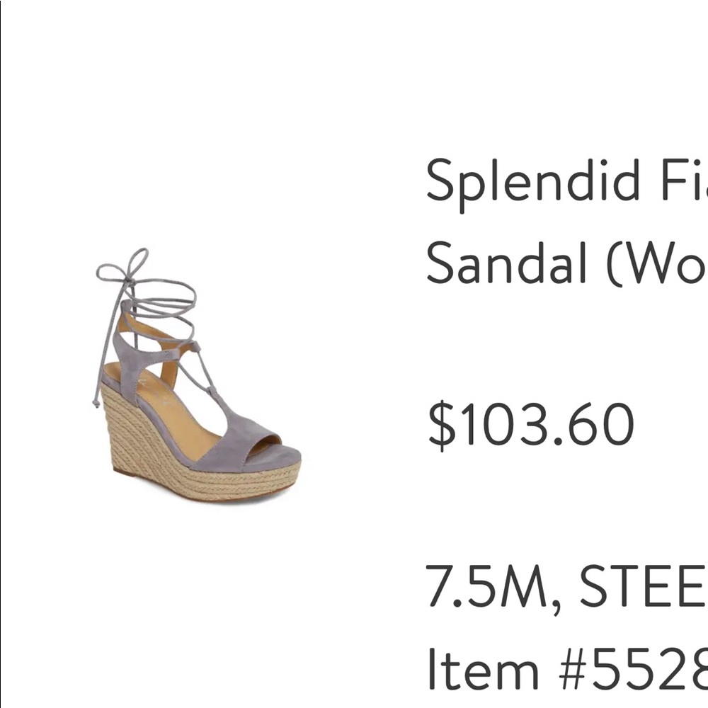 Brand new Splendid Fianna Espadrille Wedge 7.5